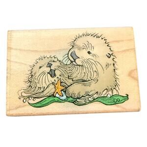 Hero Arts Playful Sea Otters C1224 Rubber Stamp